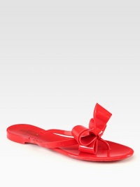 A dimensional bow upgrades this casual staple in ultra-smooth PVC. PVC upperPVC lining and soleMade in Italy