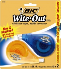 BIC Wite-Out Correction Tape, 2 Tapes