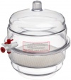 Bel-Art Scienceware 420220000 Polycarbonate Bottom Space Saver Vacuum Desiccator, 19.7cm ID, 23cm Flange OD, 26cm Height, 19cm Plate Size