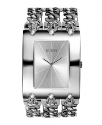 Bold, rocker edge in every detail of this watch by GUESS.