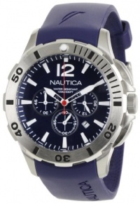 Nautica Men's N16565G BFD 101 Navy Resin and Blue Dial Watch