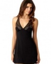 OnGossamer Women's Boudoir Blooms Nightie, Black/Champagne, L