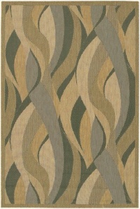 Couristan Recife Seagrass Natural/Black Area Rug 5'10x9'2