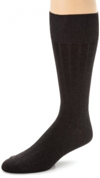 Calvin Klein Men's 3 Pack Cotton Rich Dress Rib Socks, Graphite Heather, 7-12