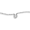 Sterling Silver 9 Inch Rhodium Plated CZ Horseshoe Anklet