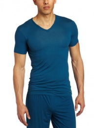 Calvin Klein Men's Micro Modal V-Neck Top, Blue Spell, Small