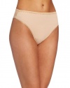 On Gossamer Women's Cabana Hi Cut Underwear, Champagne, Medium