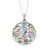 Sterling Silver CZ Kaleidoscope Of Wishes 18inch Necklace - JewelryWeb