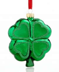 You're in luck. This glass four-leaf clover ornament will bring a positively Irish vibe to any Christmas tree and come in handy during St. Patrick's Day, too.