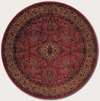 Couristan 3760/4872 Everest Ardebil/Crimson 3-Feet 11-Inch Round Rug