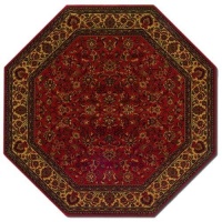 Couristan 3791/4872 Everest Isfahan/Crimson 5-Feet 3-Inch Octagon Rug