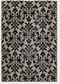 Couristan 6316/6333 Everest Retro Damask/Grey-Black 5-Feet 3-Inch by 7-Feet 6-Inch Rug