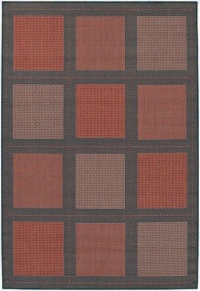 Couristan Recife Summit Terracotta/Black Area Rug 8'6x13'