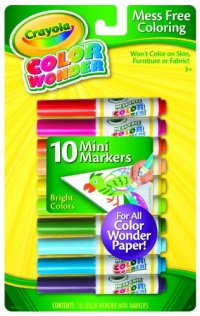 Crayola 10 Count Color Wonder Mini Markers Bright