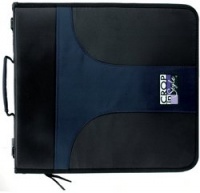 Crop In Style PSB Paper and Sticker 3-Ring Zippered Binder, Navy/Black