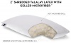 Z by Malouf Shredded Talalay Latex with Gelled Microfiber Bed Pillow, Queen