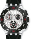 Swatch Men's SUIK400 Quartz Silver Dial Chronogram Black Bands Watch