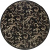 Area Rug 5x5 Round Indoor/Outdoor Black-Tan Color - Surya Alfresco Rug from RugPal