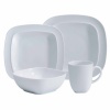 Denby White Square 4-Piece Dinnerware Set, Service for 1