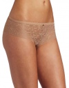 Calvin Klein Women's Naked Glamour All Lace Hipster Brief, Buff, Medium