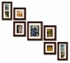 Pinnacle Frames and Accents 7-Piece Photo Frame Set, Walnut Solid Wood