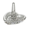 Organize your treasures with this sparkling crystal jewelry holder from Waterford. Its central spike keeps rings in place, and the heart-shaped ridged tray is ideal for storing necklaces or earrings.