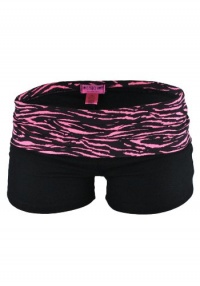 Fold Over Animal Print Cotton Spandex Shorts Neons Too!