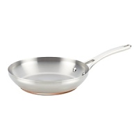 Strong, longlasting stainless steel construction makes this durable, generously sized skillet from Anolon perfect for larger cooking tasks like sautéing multiple pieces of salmon or cooking vegetables for a table full of guests.