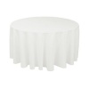 120 in. Round Polyester Tablecloth White