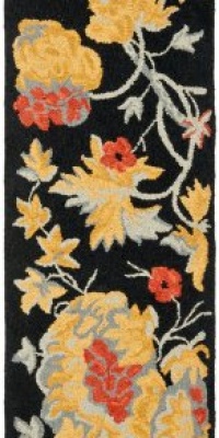 Area Rug 2x8 Runner Country & Floral Black - Multi Color Color - Safavieh Blossom Rug from RugPal