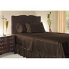 Royal Opulance Satin King Sheet Set, Chocolate