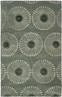 Area Rug 5x8 Rectangle Contemporary Grey - Ivory Color - Safavieh Soho Rug from RugPal