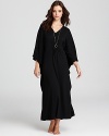 Lounge like a film star from the 50's in this flowing black caftan from Natori.