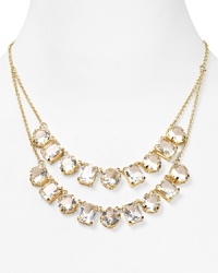 Double the glamour with this kate spade new york necklace! This extendable piece features two rows of clear sparkling stones for twice the wow factor.