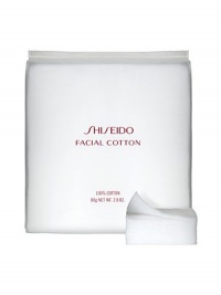 This exclusive Facial Cotton is 100% natural and uniquiely manufactured for a consistent soft, smooth texture. Allows for maximum absorption and assists in the application of Shiseido softeners.Call Saks Fifth Avenue New York, (212) 753-4000 x2154, or Beverly Hills, (310) 275-4211 x5492, for a complimentary Beauty Consultation. ASK SHISEIDOFAQ 