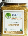 Indus Organic Coriander Seeds Powder, 1 Lb Jar, Freshly Packed