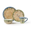 Tuscany Floral 16-Piece Dinnerware Set in Sand