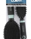 Conair Professional Full and Mid Size Nylon Cushion Brush Set, Colors may vary