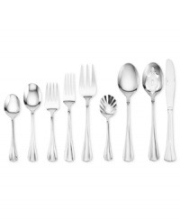 With an elegant fan shape and textured finish, this vast Smithfield flatware set from International Silver brings distinctive style to tables of 16.