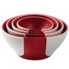 Chef'n SleekStor Pinch Pour Prep Bowls, Cherry Color