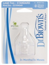 Dr. Brown's 2 Pack Natural Flow Level 2 Standard Nipple