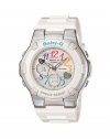 Casio Women's BGA116-7B Baby G Multi Color Dial and White Resin Strap Watch