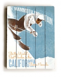 ArteHouse planked wood sign 18 x 24 Vintage California Ski Wall Décor