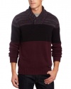 Calvin Klein Jeans Men's Color Block Long Sleeve Shawl Collar