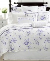 Martha Stewart Trousseau Violets Queen Bed Skirt - White