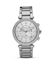 MICHAEL Michael Kors Silver and Crystal Watch, 39mm