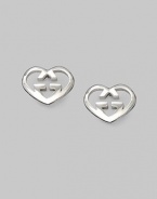 From the Love Britt Collection. Polished sterling silver gleams in a signature interlocking G design.Sterling silver Width, about ½ Length, about ½ Post back Made in Italy 