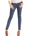 Polka dot hot, these five-pocket skinny jeans from American Rag strike a balance between playful design and serious style!