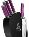 Ginsu Shoku 8-piece Eggplant Style Set With Black Block