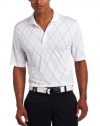 IZOD Men's Short Sleeve Printed Argyle Polo